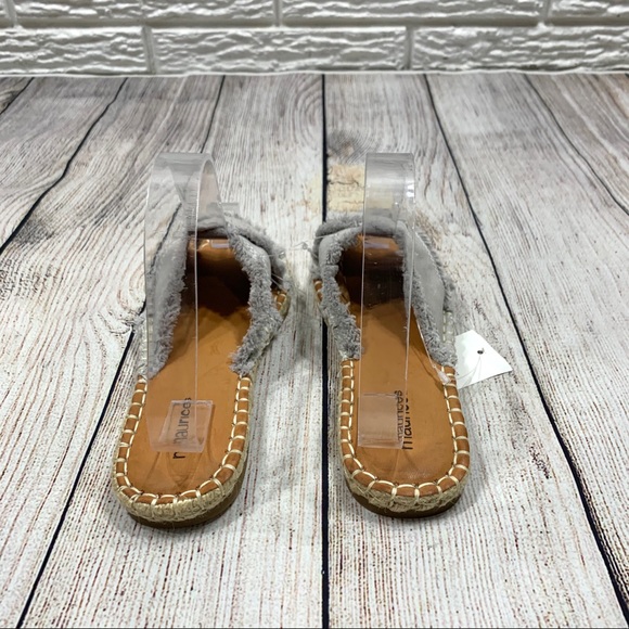 Maurices Grey Sally Slip On Slides with Fringe - Picture 5 of 5